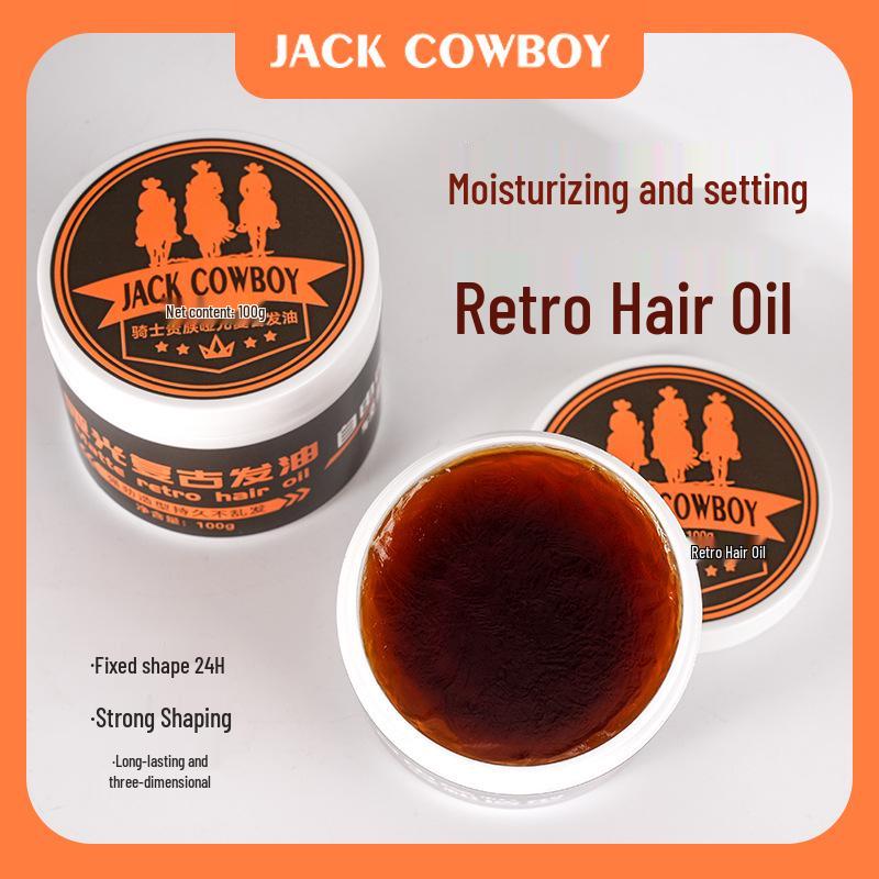 Knight Hair Styling Wax: Retro Pomade & Moisturizing Oil with Light Fragrance, No Flaking for Men