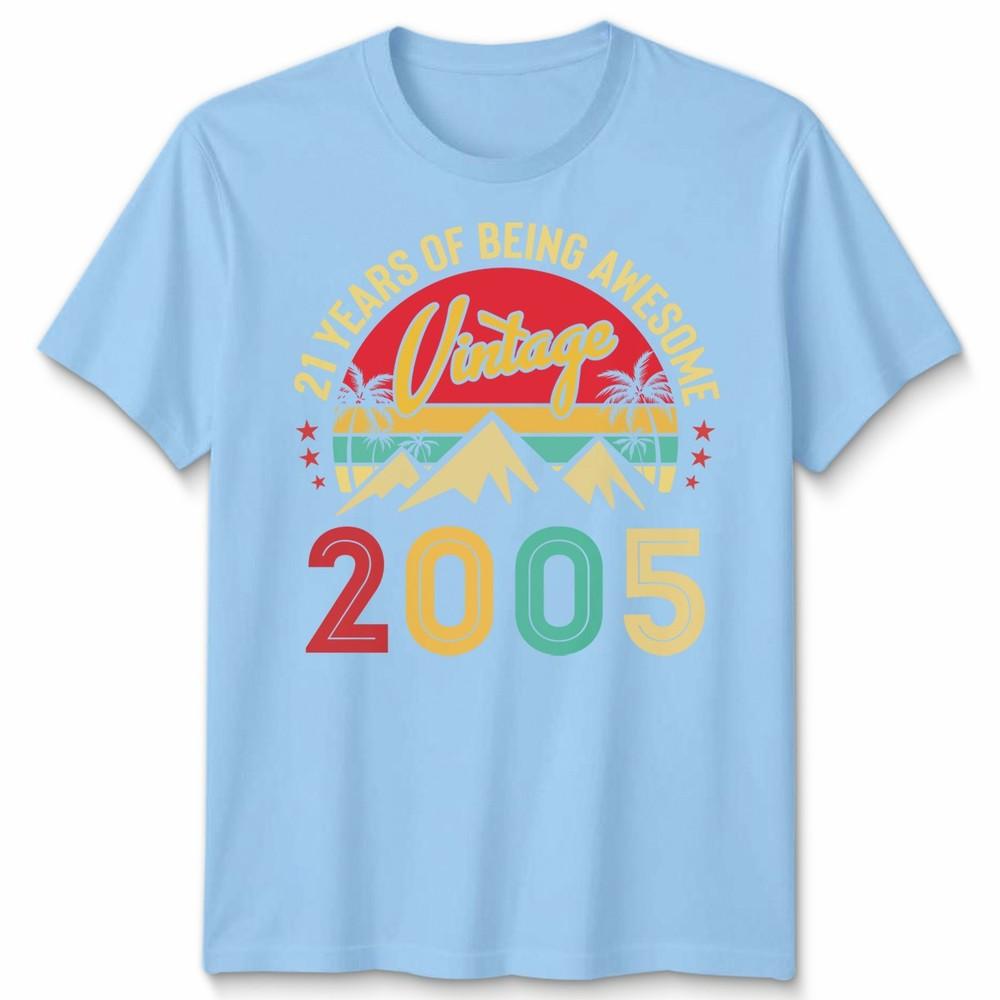 Vintage 2005 21 Years Old Gifts 21st Birthday For Unisex Tshirt S