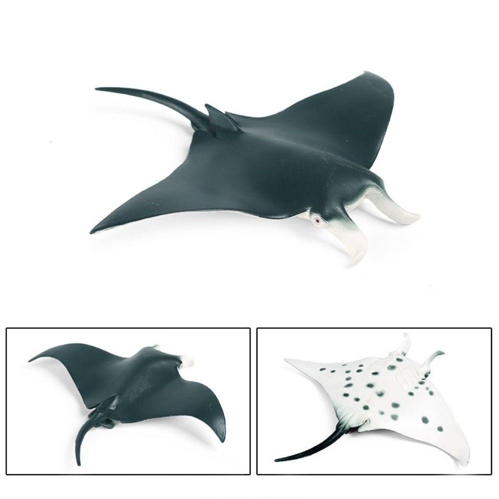 Fish Model Manta Ray Model Miniature Sea Life Action Figurines Ocean Animal Figures  Kids Toy
