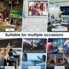 60-150 Inch Foldable Projection Screen Portable Polyester Display Fabric for Outdoor Movies Home Theater Office Meetings