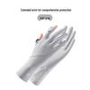 Women's UPF 50+ Anti-UV Cycling Gloves - Non-Slip, Breathable, Ice Silk, Thin, Long, Two-Finger Flip-Top