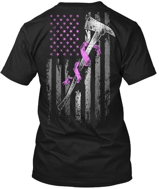 

Firefighter Breast Cancer Awareness T shirt Made in the USA Size S to 5XL M