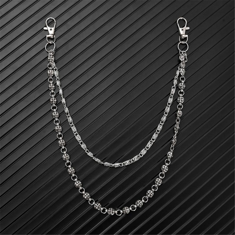 Streetwear Punk Avangardist Lanț de Jeans Hip Hop Unisex Strat Dublu Accesoriu Talie Bijuterii de Corp Handmade pentru Femei Bărbați