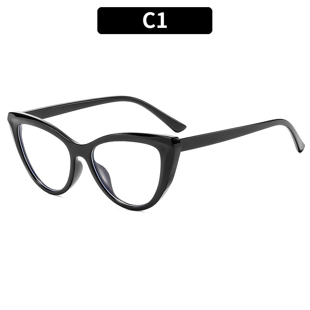 

2025 New cat-eye women s anti-blue light level glasses casual fashion red leopard computer eye protection glasses frame