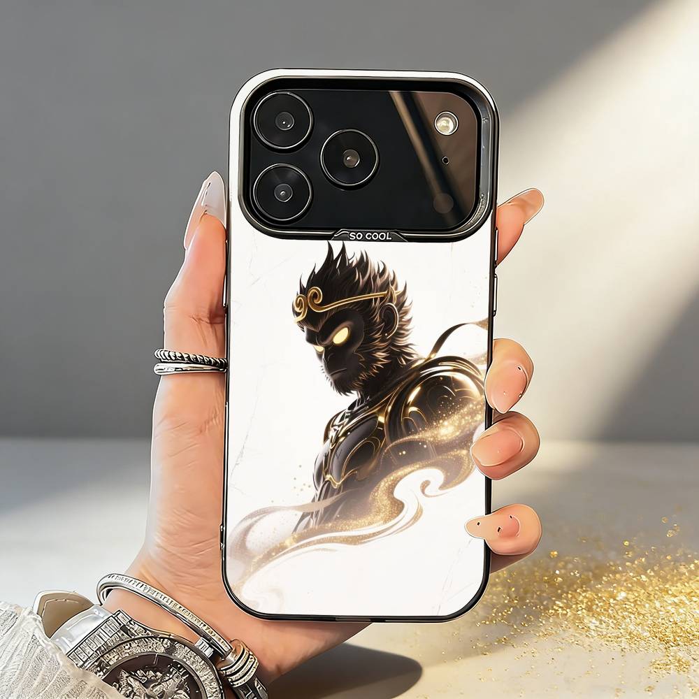 

M-Monkey B-Black Myth Phone Case For iPhone17,16,15,14,13,12,11,Pro,MAX Gray Matte Silicone Black Cover iPhone16