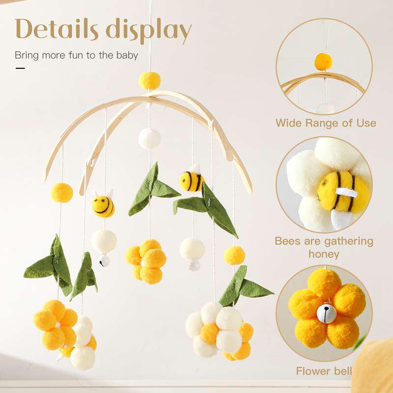 Rotating Crib Mobile: Newborn Baby Sleep Aid & Educational Rattle Toy