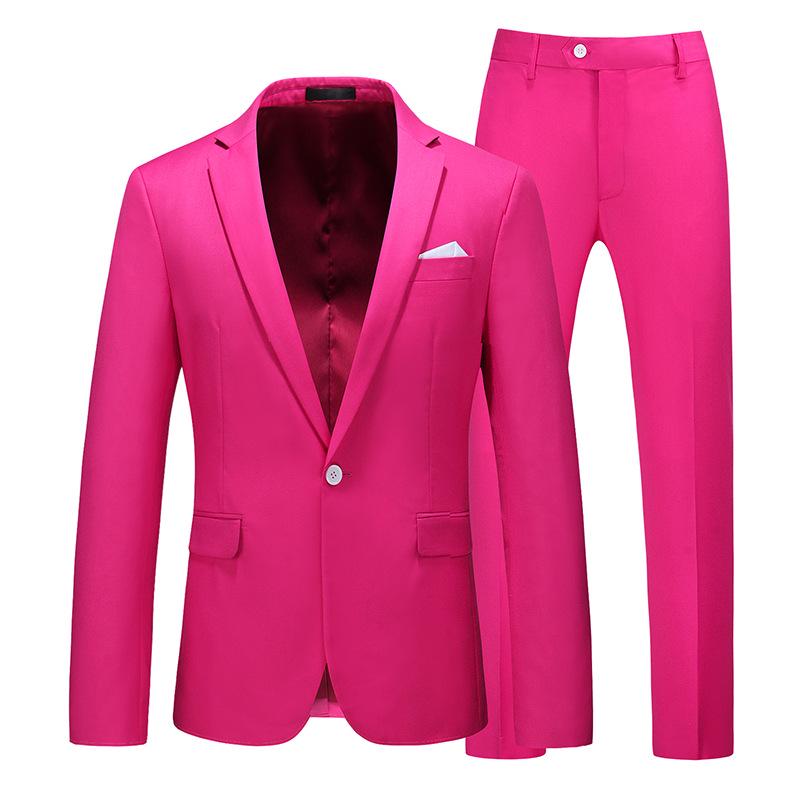 Roter formeller Anzug 2-teilig für Männer Hochzeitsfeier Kleid Mantel und Hose Große Größe Terno Masculino Schwarz Weiß Blau Kostüm Homme