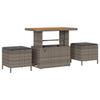VidaXL 9-Piece Garden Sofa Set with Cushions Poly Rattan Grey Acacia 3362028