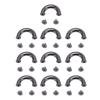 10 Seturi Conector U Cataramă Gunmetal 16.5x11x6mm Catarame Pod Arc 5.5mm Șuruburi Fier Încrucișate f