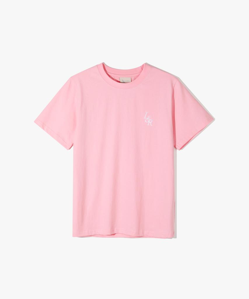 LOSSYROW Signature Logo Half-Sleeve T-Shirt Pink