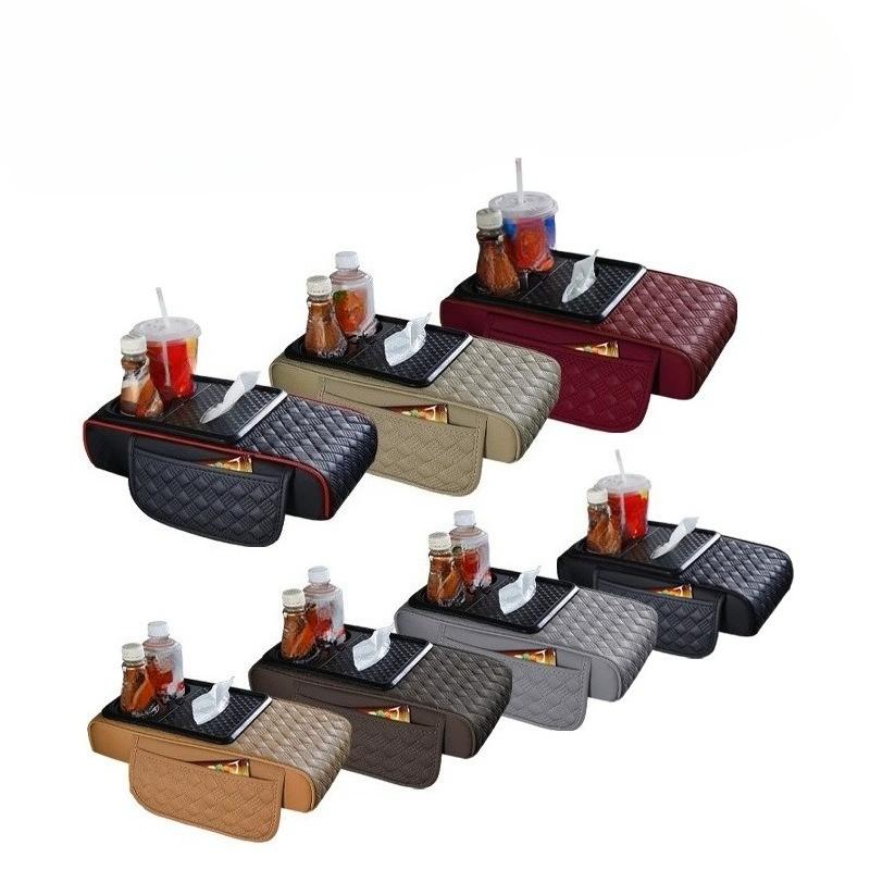 Car Armrest Cushion Cup Holde Car Interior Accessories Universal Auto Center Console Armrest Pillow Arm Rest Cover Memory Foam