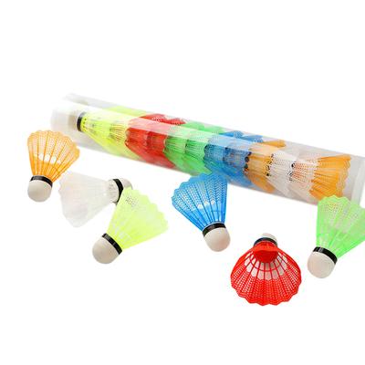 Lot de 6 balles de badminton colorées et portables pour le voyage et le sport
