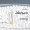 Double-ended cotton swabs for cleaning ears, removing ear makeup, disposable hygiene cotton swabs with small and pointed tips.