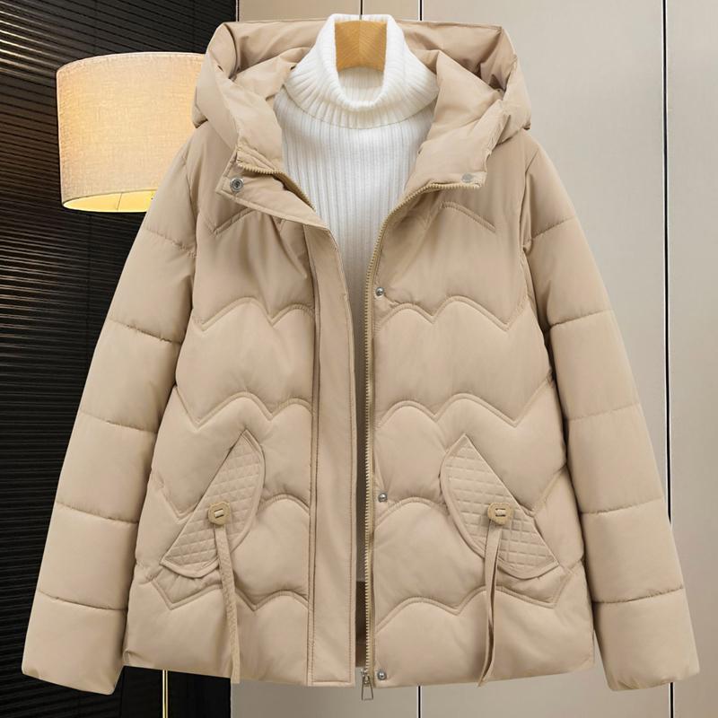 

Модное женское пальто Зимние куртки с капюшоном Свободные Толстые Теплые Женские парки M хаки