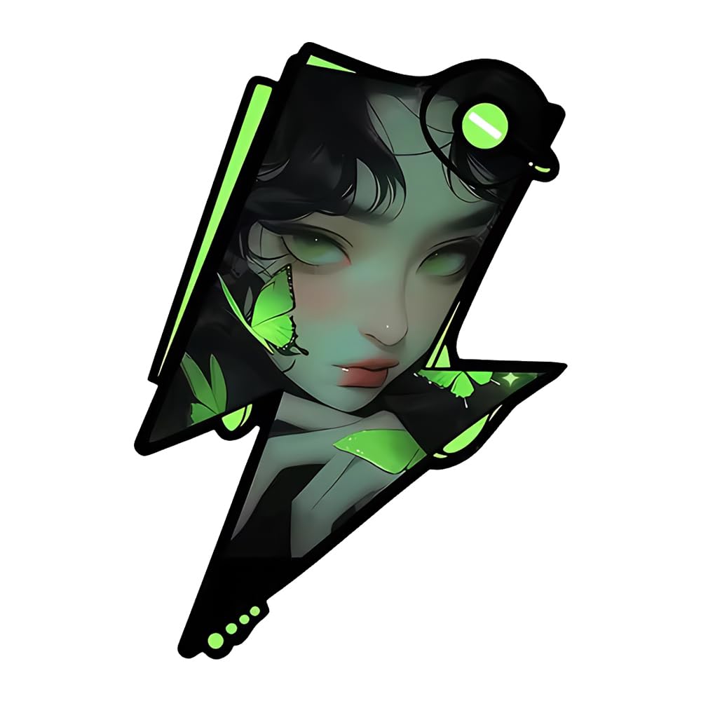 

EARLFAMILY 16cm Anime Girls Car Sticker Camper Windshield Bumper Trunk Lid Decor Sticker Vinyl Decoration (B)