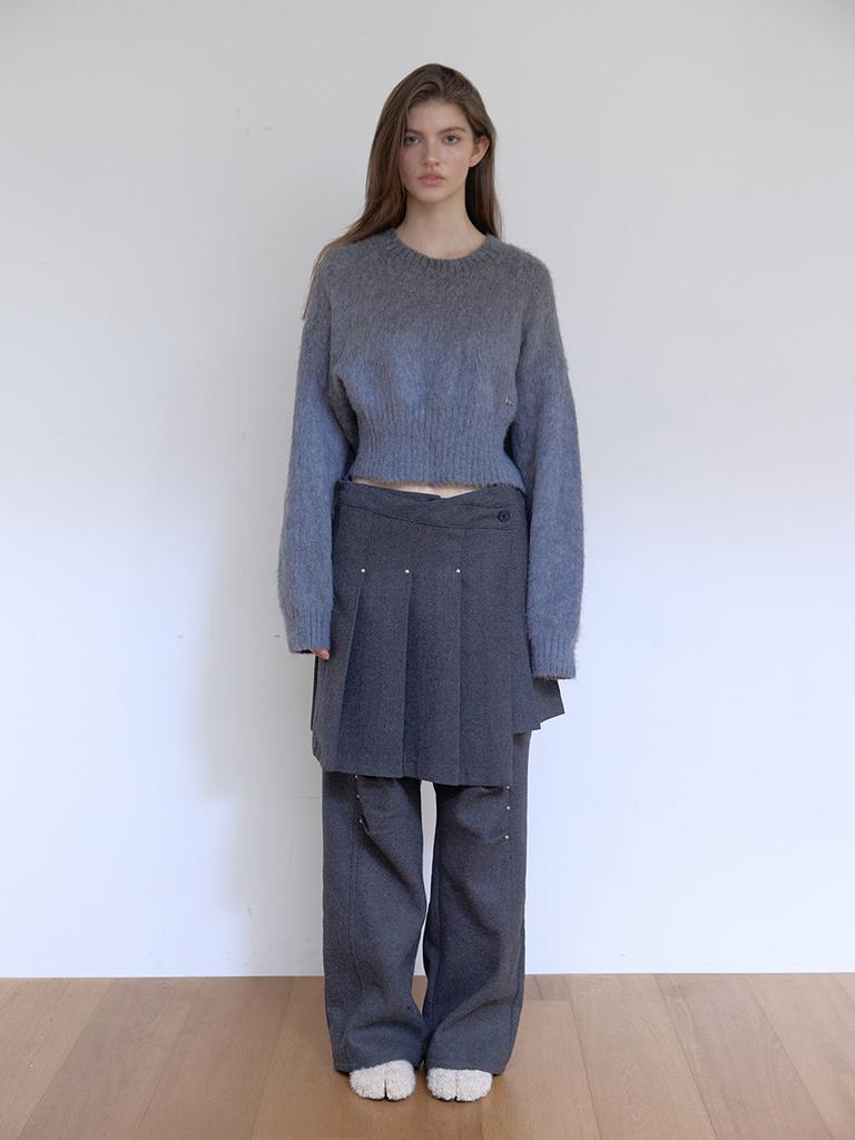 Asula Wool Rivet Pants (Charcoal)