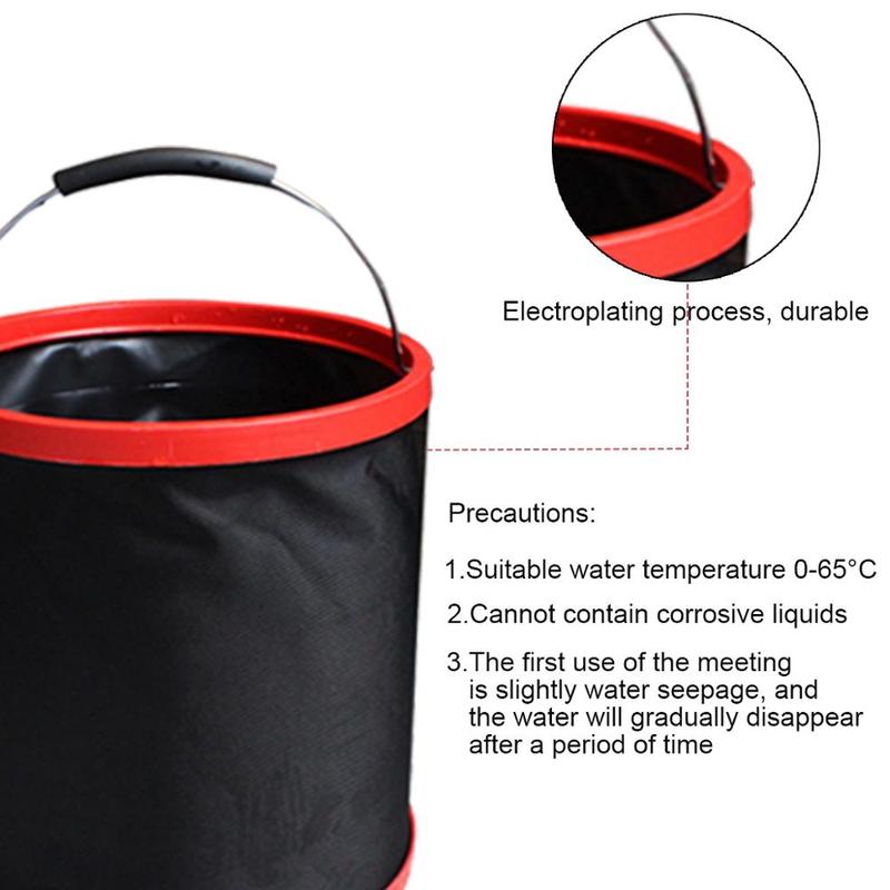 11L 12L New Thickening Portable Folding Bucket Outdoor Camping Car Storage Container Wash Car Mop Fishing Bucket Cleaning Tools