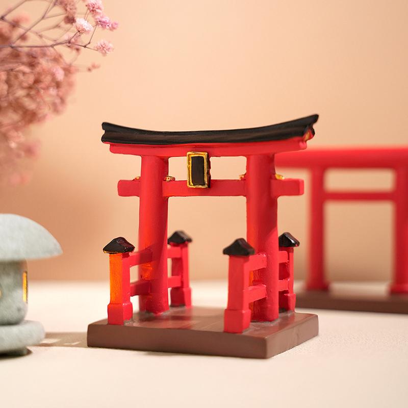 Poartă Torii Miniatură Templu Shinto Japonez Model Arhitectural Asiatic Ornament Grădină Bonsai Decor Acvariu Decor Chinezesc