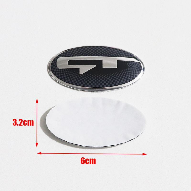 1Pc 3D Aluminium Car Steering Wheel Center Emblem Badge Sticker Decal for K2 K3 K5 KX5 GT Forte Rio Optima Sorento Accessories