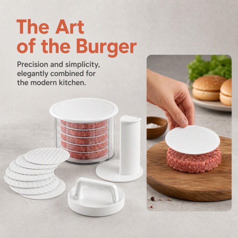 Non-Stick Hamburger Patty Press Reusable Beef Press Mold Burger Shaper Hamburger Patty Box BBQ