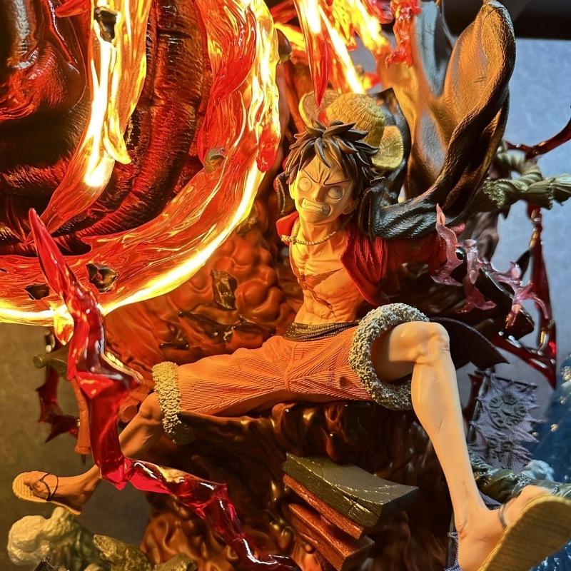 One Piece figure oversized Yeshuo Luffy statue four-speed Great Ape King Luffy model animation peripheral doll gift