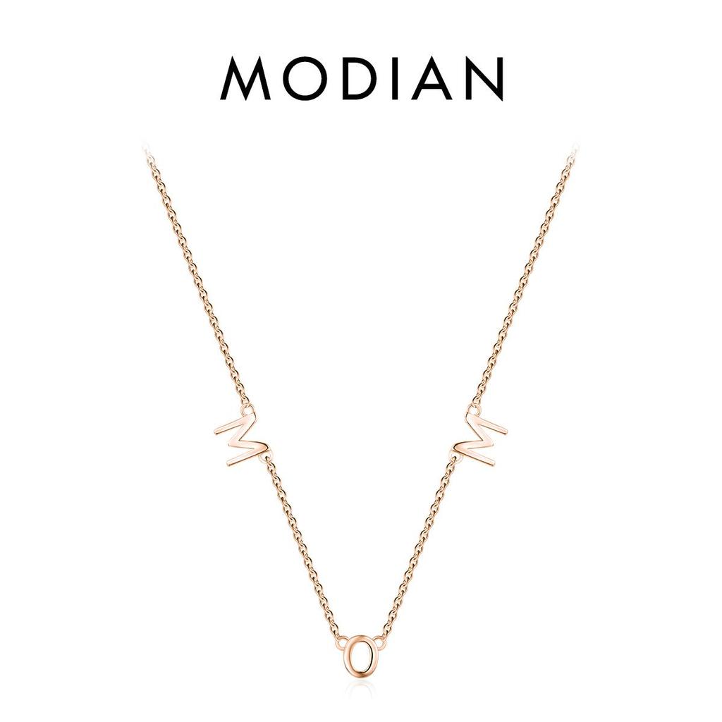 ODIAN Classic Design 925 Sterling Silver Letter Mom Pendant Necklace For Women Mom Mother's Day birthday Christmas Sweet Gift