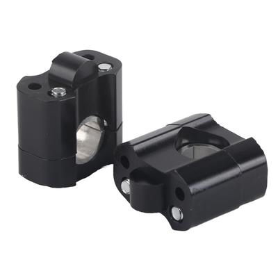 Aluminum Alloy 28mm 1 1 8  Motorcycle Handlebar Handle Fat Bar Mount Clamps Riser Black