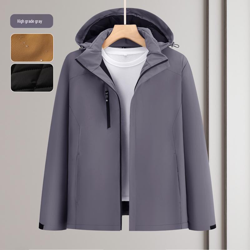 Unisex Graphene-Enhanced Windbreaker: Cotton & Velvet, Heat-Retaining, Windproof, Waterproof, Custom Embroidery