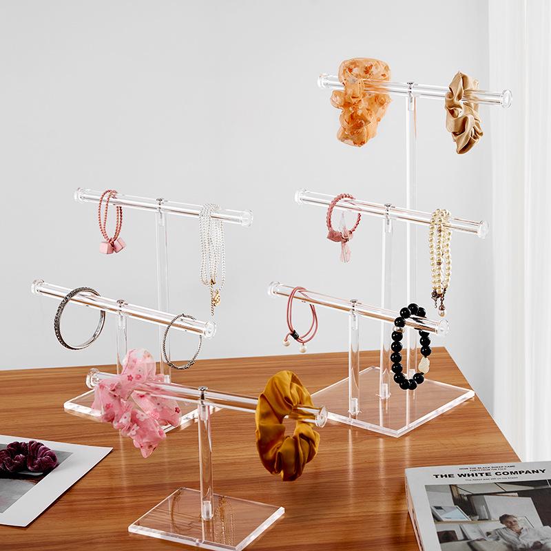 High-End Transparent Jewelry Display Stand for Bracelets, Necklaces, Bangles, and Watches.