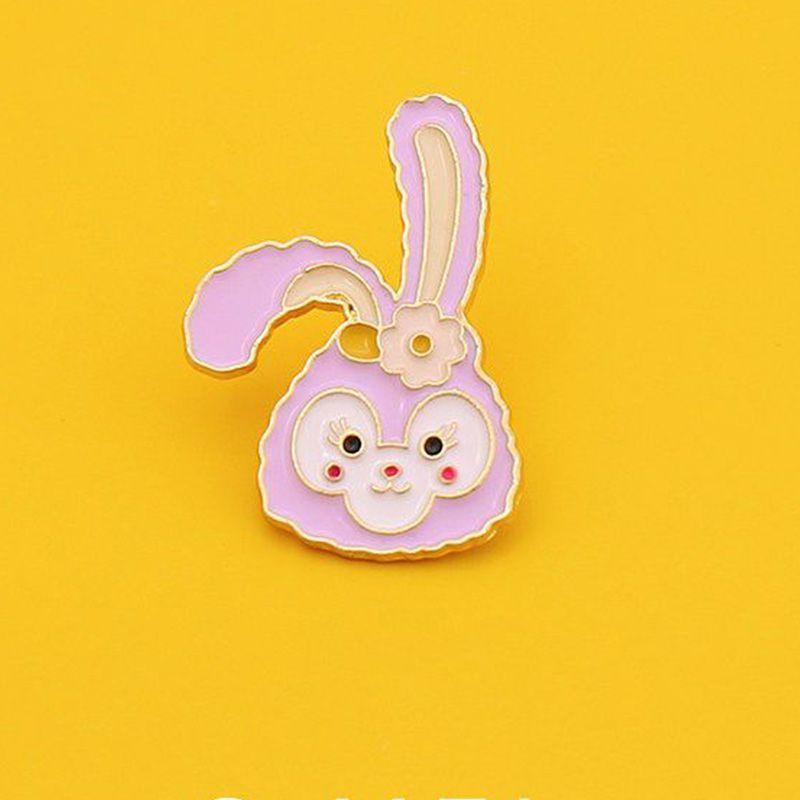 Adorable Sanrio Metal Cartoon Rabbit Melody Kulomi Brooch For Student Bags