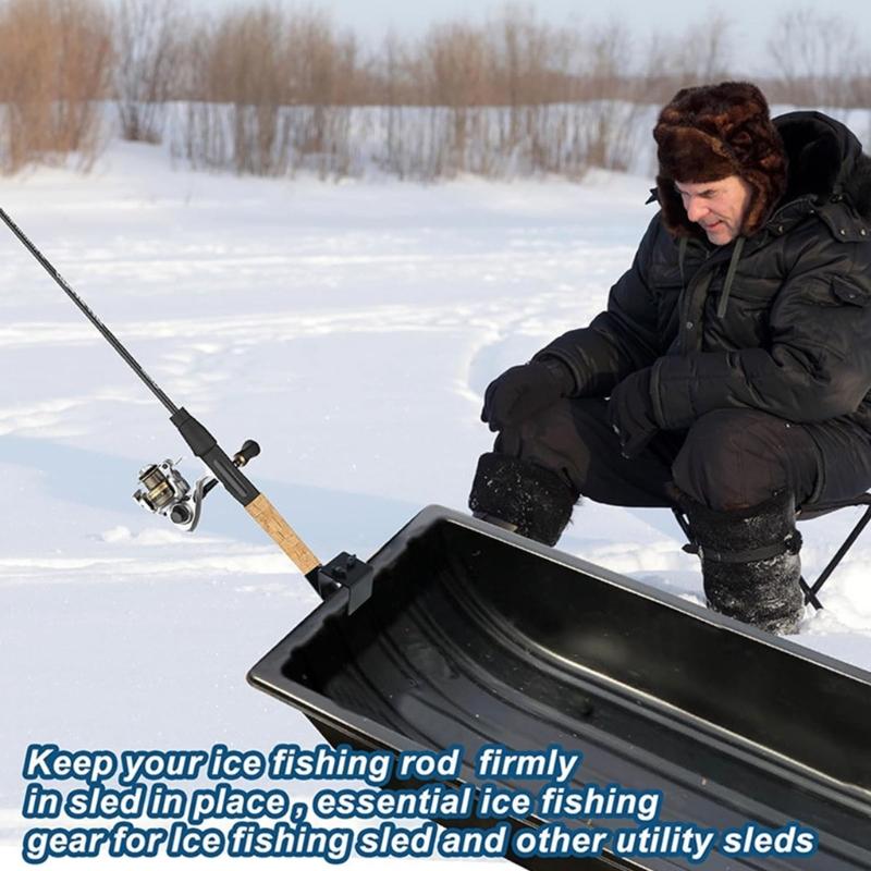 Heavy Duty Metal Ice Fishing Sled Rod Holder Replacement Fishing Poles Storage Rack Fishing Accessories Enduring