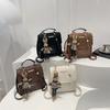 Premium Commuter Leopard Print Backpack Backpack for Women New Autumn and Winter Niche Fashion Versatile Retro Messenger Bag for Women