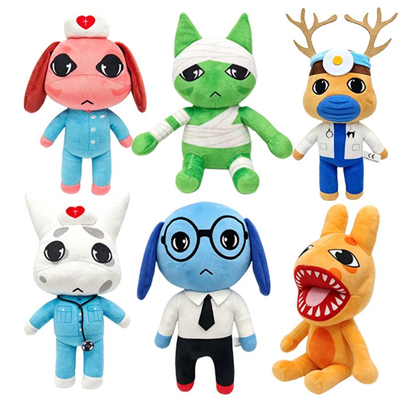 Animal Hospital Plush Toy Blue Dog Soft Stuffed Game Cartoon Doll Collectible For Adult Fans Home Decoration Cuddly Gift