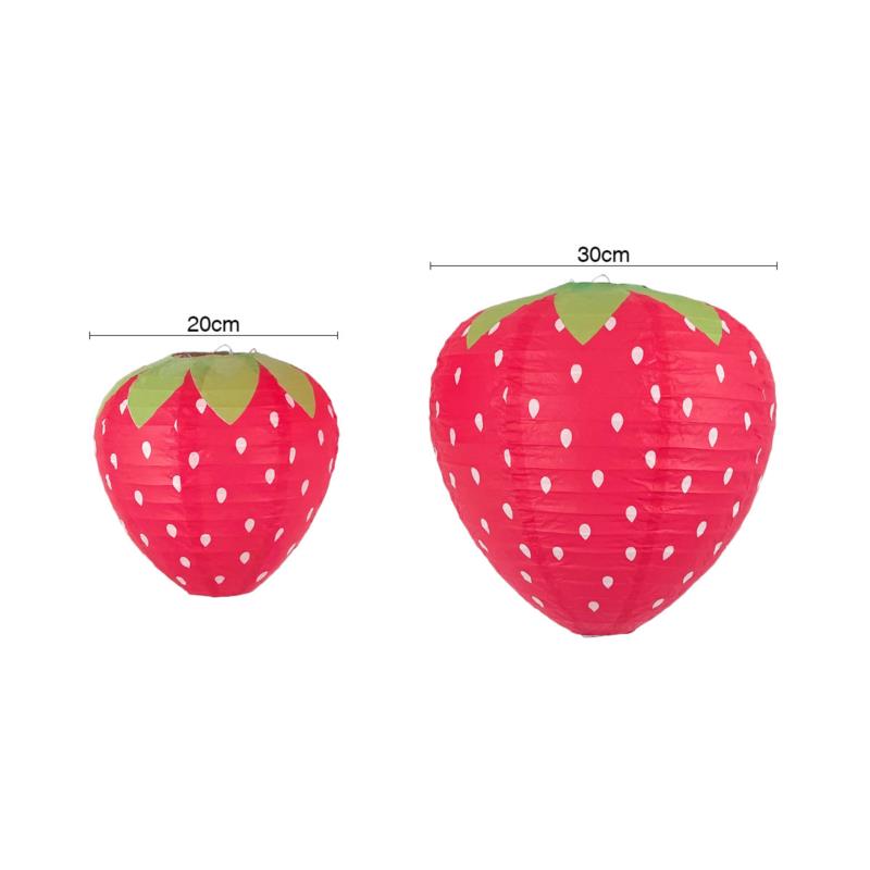 Erdbeere Papier Laternen Geburtstag Party Dekor hängen 3D Ornament Hintergrund
