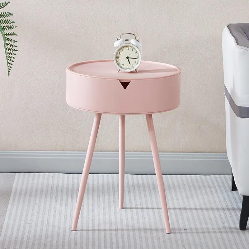 Bedside Table Personalized Creative Fashionable Small Coffee Table Cute Artistic Living Room Bedroom Plastic Thickened Bedside Table YLE225
