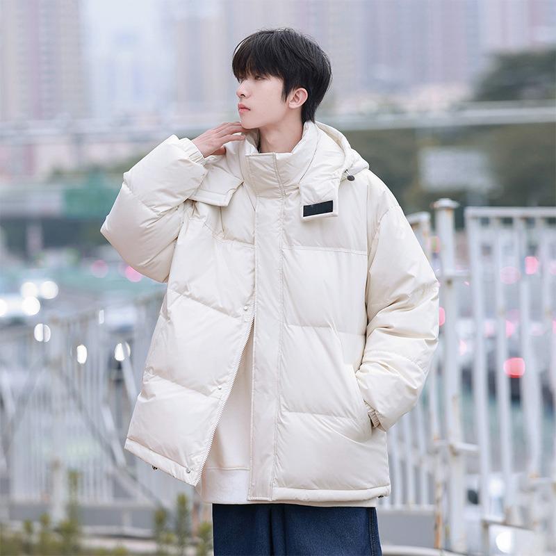 

Men s 2025 Lightweight Stand Collar Down Jacket - New Warm, Loose, Trendy Winter Coat M