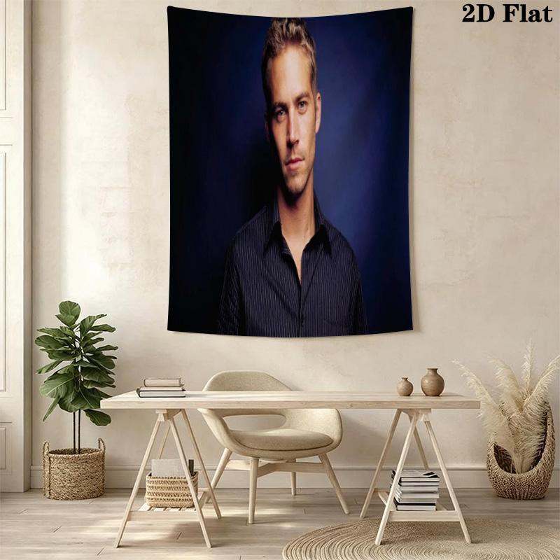Rip Paul Walker Tribute Iconic Actor Tapestry Background Cloth Fashion Print Christmas Gift Home Decor Soft