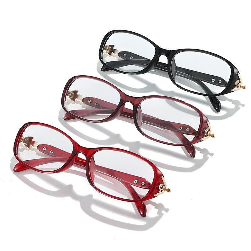 Fox Head Point Paint Point + Women'S Anti-Blue Reading Glasses Elegant Temperament Age-Reducing Accessories Elderly Reading Glasses