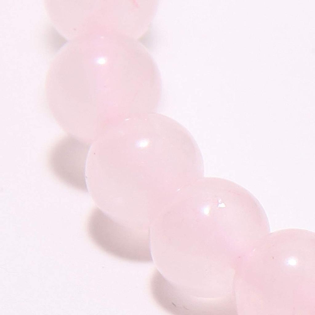 Nenjudo Made in Japan Rose Quartz Bracelet with Natural Stone, Handmade in Japan [Established over 80 years ago by a long-established rosary