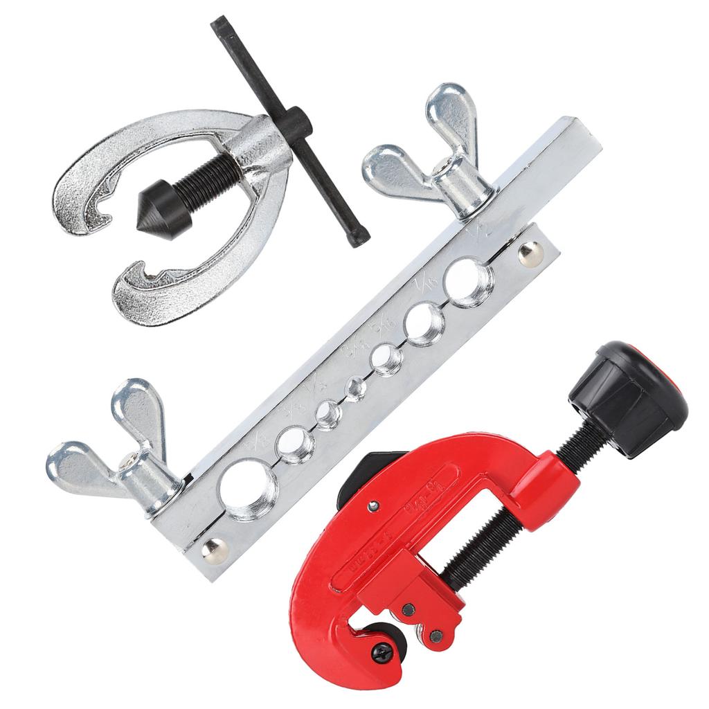 10Pcs Flaring Tool Kit Double Single Automotive Brake Line Tube Cutter 7 Dies CT?2029