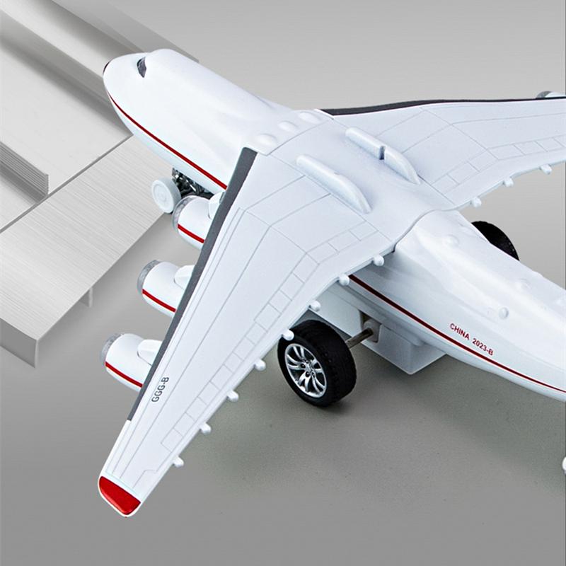 Nieuw An-225 Mriya Legerings Vliegtuigmodel Groot Luchttransport Vliegtuigmodel Simulatie Metaal Vliegend Model Geluid En Licht Kinderen Cadeau