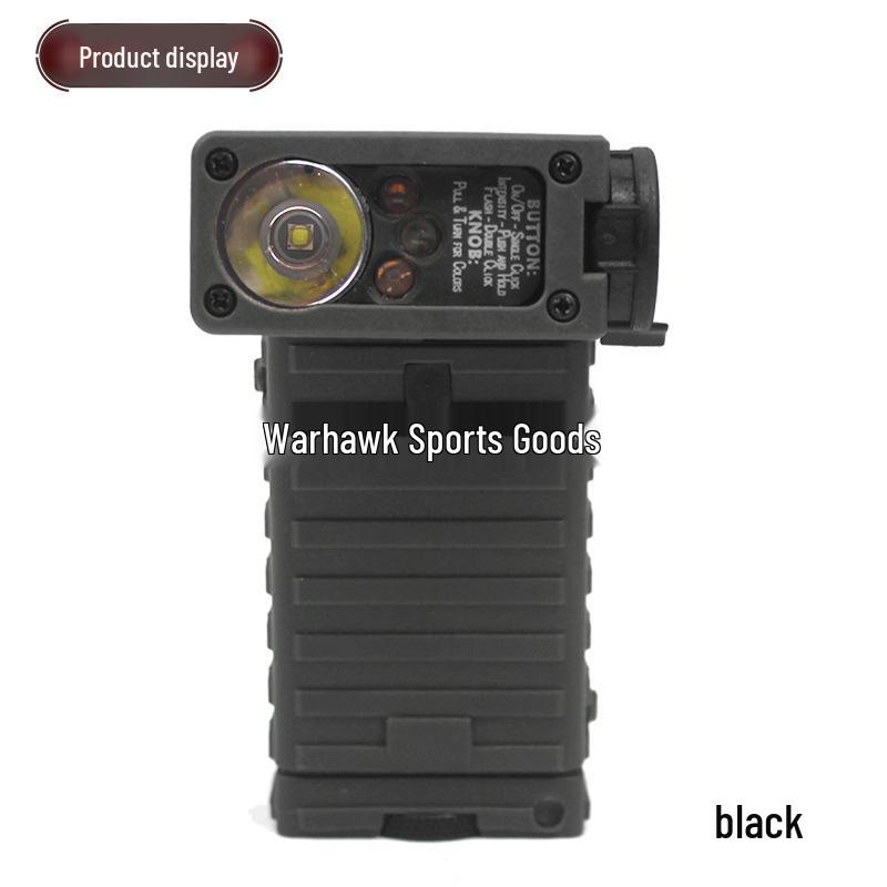 Rattlesnake Multicolor Tactical Signal Headlamp: Hands-Free, Waterproof, IR, White, Red, Blue Lights for Outdoor Use.