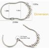 Shower Curtain Hooks, SUTINE 12Pcs Shower Curtain Rings, Stainless Steel Snap Closure Black Shower Curtain Hooks, Roller Glide Rustproof Shower Hooks
