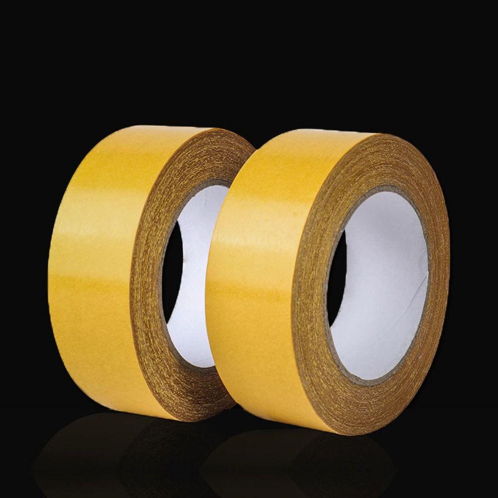 4Rolls Super Traceless Double Sided Tape Strong Adhesion Heat Resistant Cloth Base Tape High Viscosity Translucent