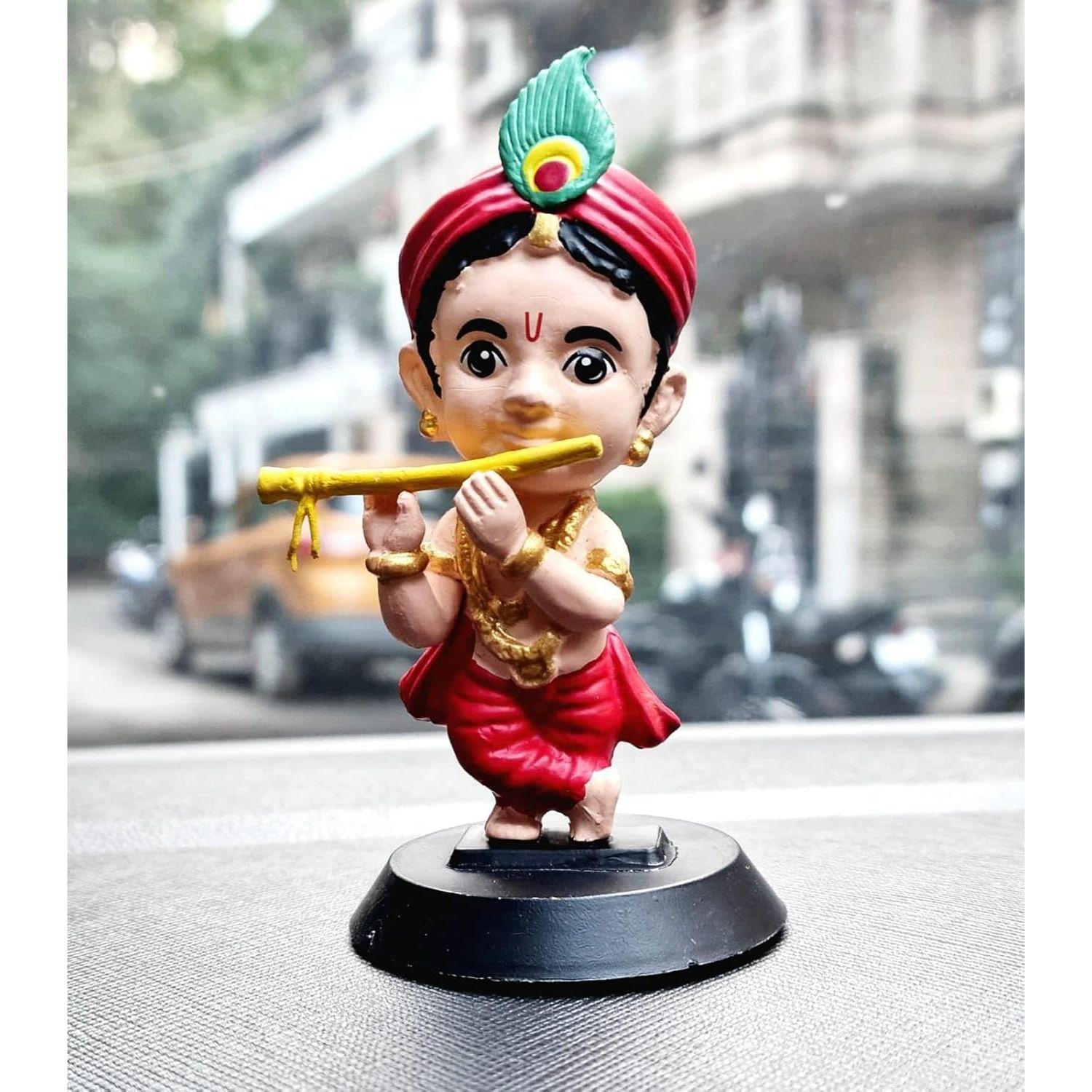 

Идол Господа Шри Кришны для приборной панели автомобиля, офисного стола, домашнего декора| Маленькая фигурка Мора Панкха и Бансури| Статуя Бога