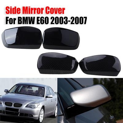 Yan dikiz aynası kapağı kanat ayna muhafazası BMW için Fit E60 E61 E63 E64 2003-2008 ABS araba aksesuarları modifiye