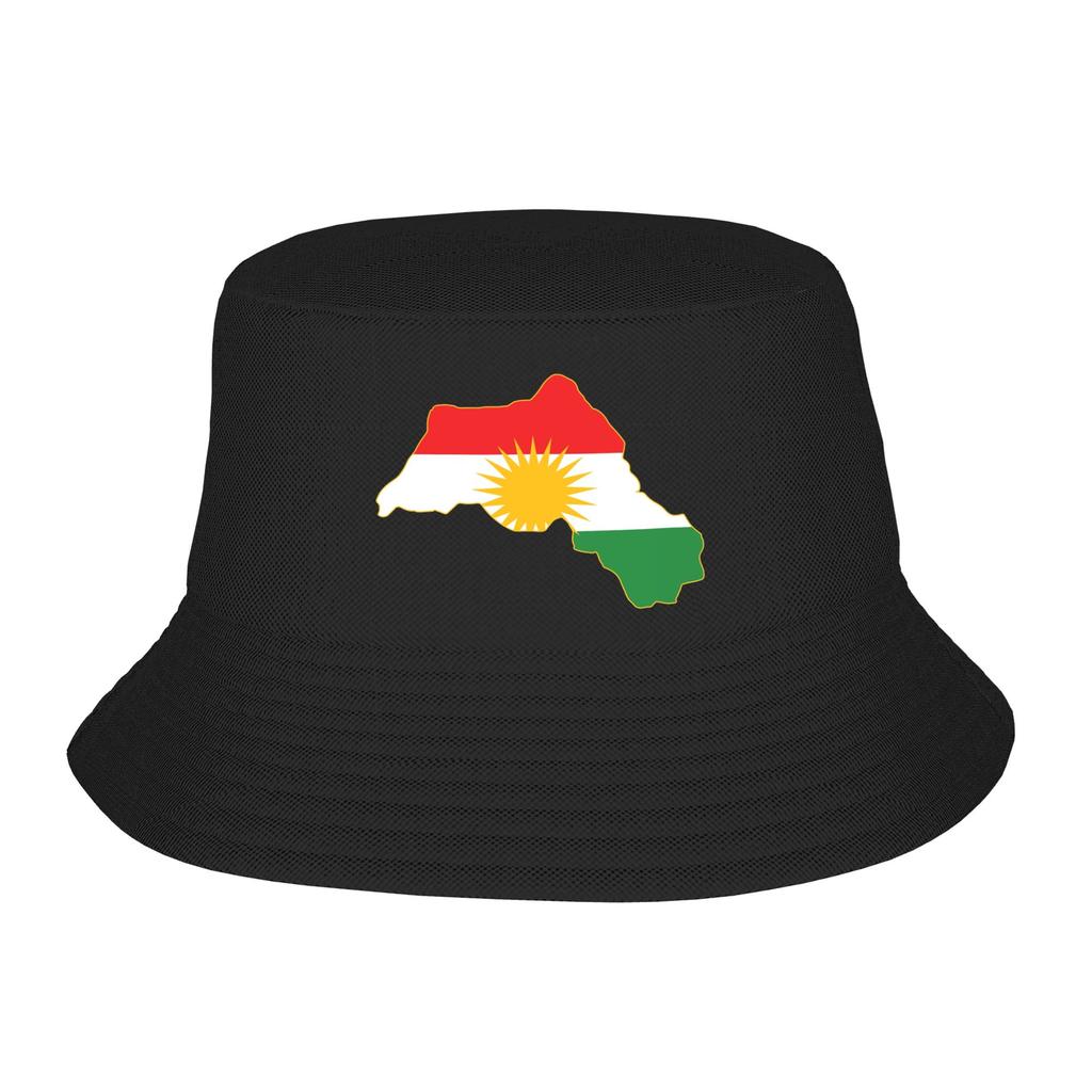 Chapeau de plage Drapeau du Kurdistan Unisexe Femmes Unisexe Fier Kurde Été Pêcheur Chapeau Unisexe