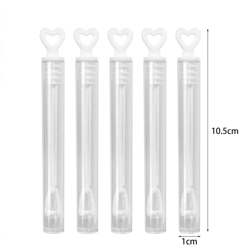 10/100PC Bubble Soap Bottles Mini Love Heart Shape Tube Bubble Wand Wedding Gifts for Guests Birthday Party Decorations Kid Toys