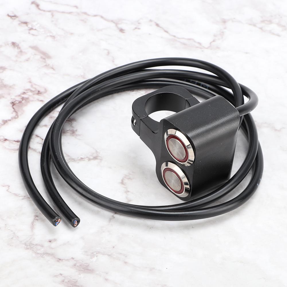 Handlebar Headlight Dual Switch Spot Light LED Waterproof Motorcycles Modification Parts 25mm