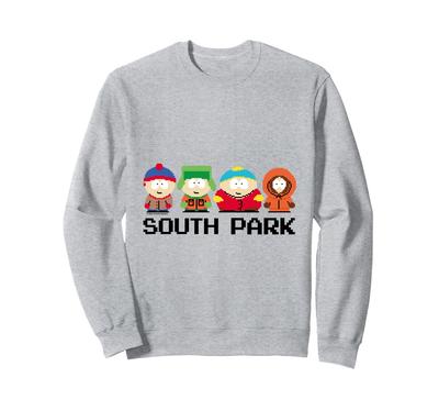 South Park Gangster Kyle Cartman & Kenny Pixelated Sweatshirt